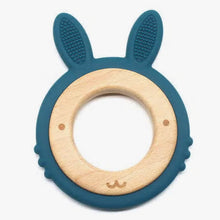 Bunny Teether Silicone and Beech Wood - Six Natural Colours