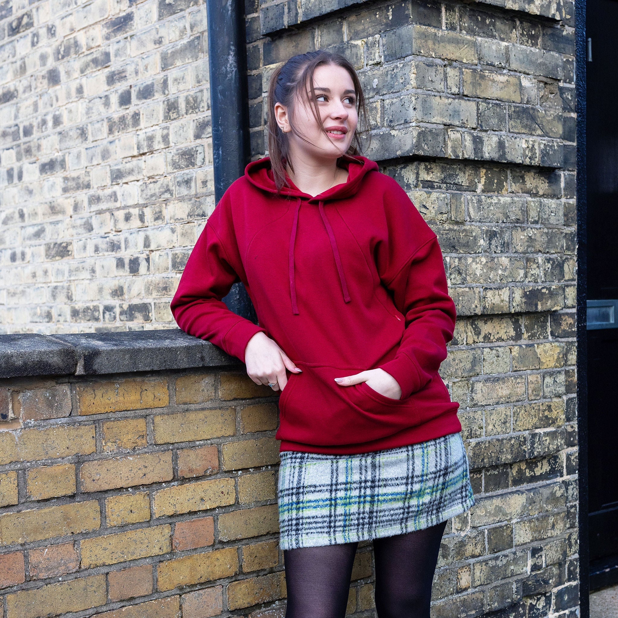 Breastfeeding Hoodie - Burgundy