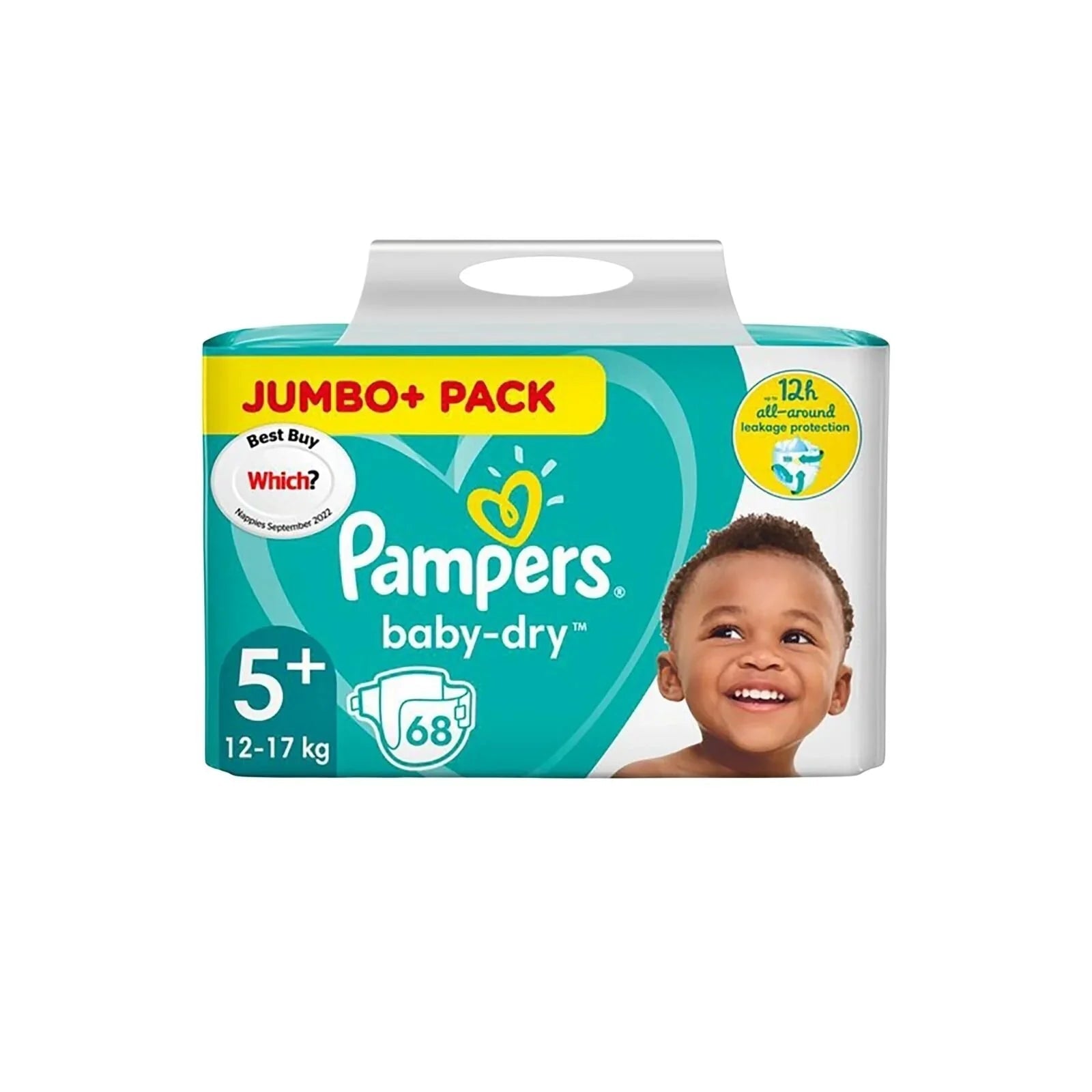 Pampers - Baby Dry - Maat 8 - Mega Pack - 68 Stuks - 17 KG Pampers - Baby Dry - Maat 8 - Mega Pack - 68 Stuks - 17 KG