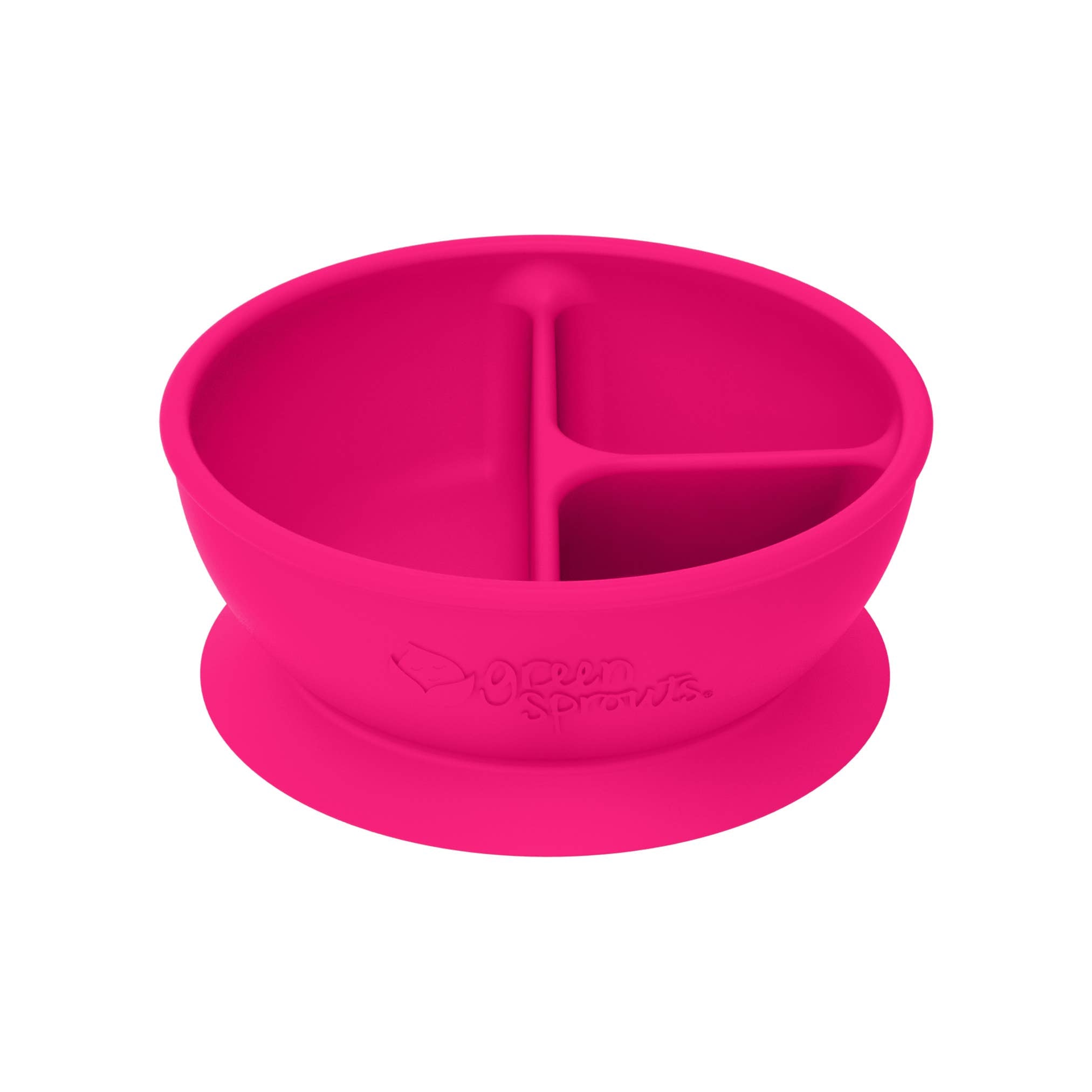 Learning Bowl made from Silicone in Pink, Green or Aqua