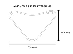 5 PACK - Mum 2 Mum Bandana Style Baby Bibs - ANY COLOURS