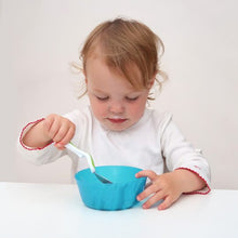 Toddler Training Cutlery 3pc set with Clever Grip - Teal/White
