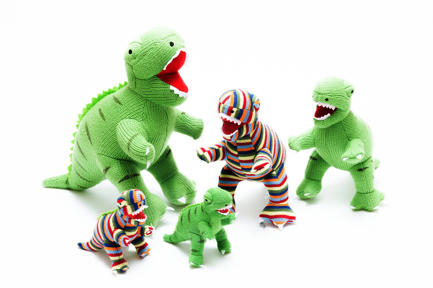 Knitted Dinosaur toys