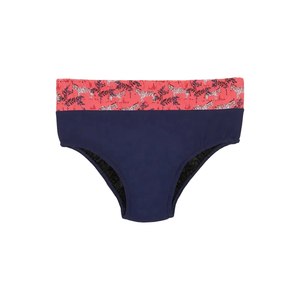 Kes-Vir Girl's Zebra Incontinence Bikini with Briefs