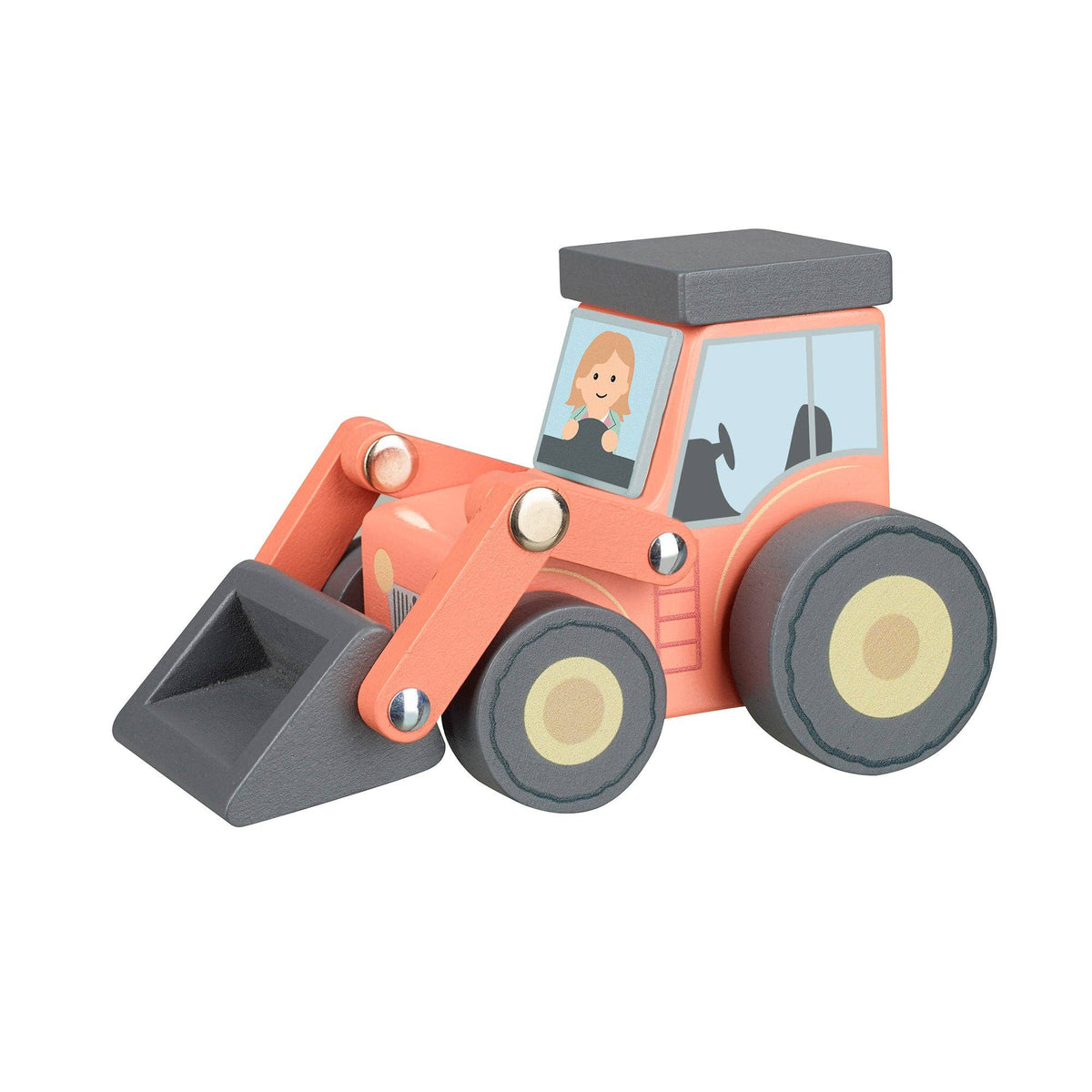 Orange Tree Toys - Farmyard Wooden Loader Tractor