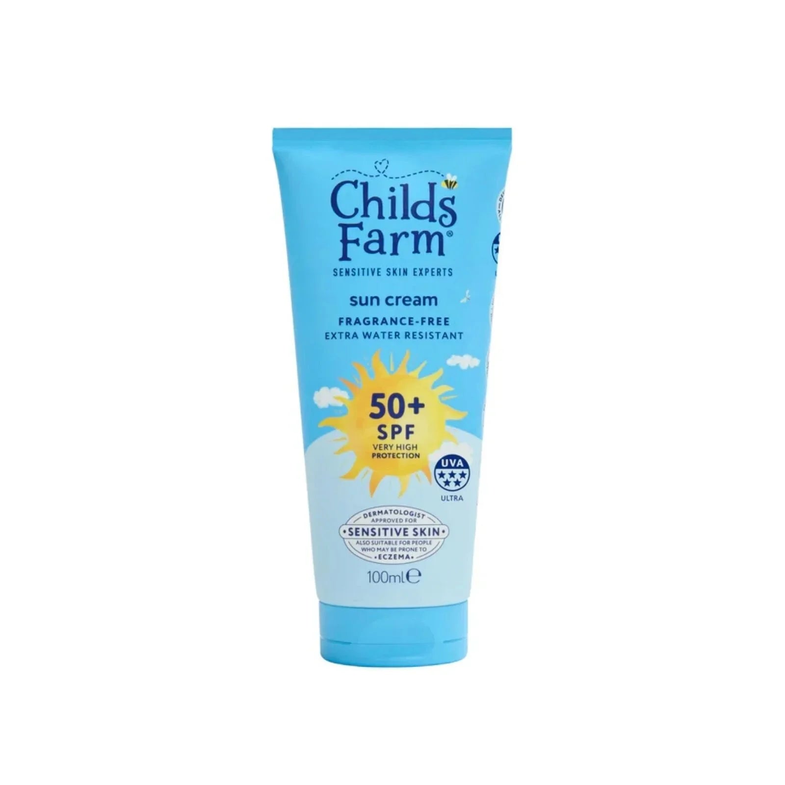 Childs Farm SPF 50+ Sun Cream Fragrance Free for Kids & Sensitive Skin - 100ml
