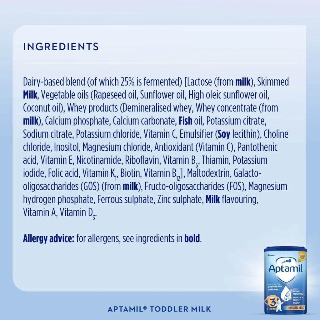 Aptamil 3 Growing Up Milk Formula - 1-2 years 800g