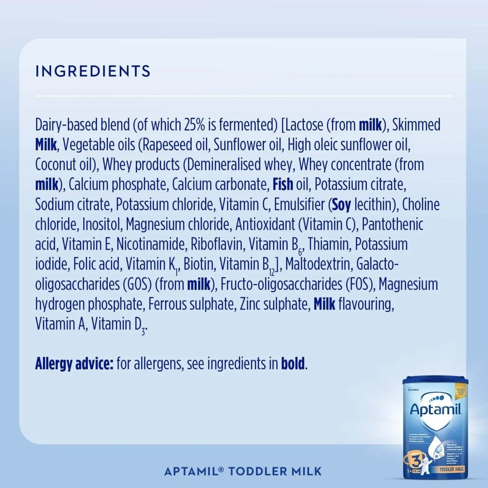 Aptamil 3 Growing Up Milk Formula - 1-2 years 800g