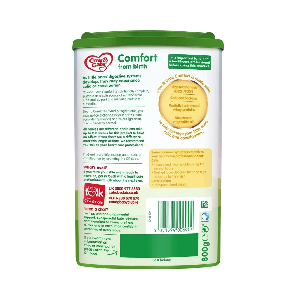 Cow and Gate Comfort Milk Formula - 0-12 months