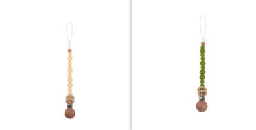 Beech & Silicone Dummy / Pacifier Clip