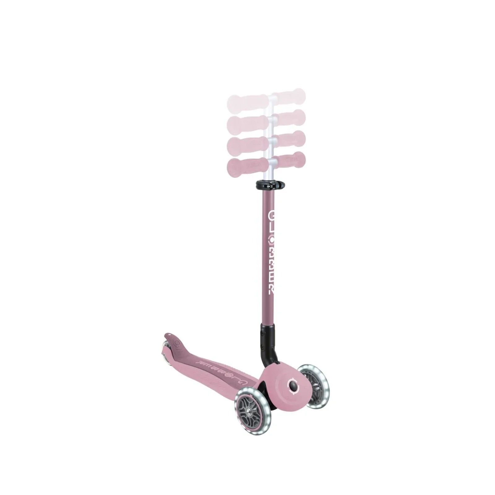 Globber Go Up Active Lights Eco Scooter - Berry