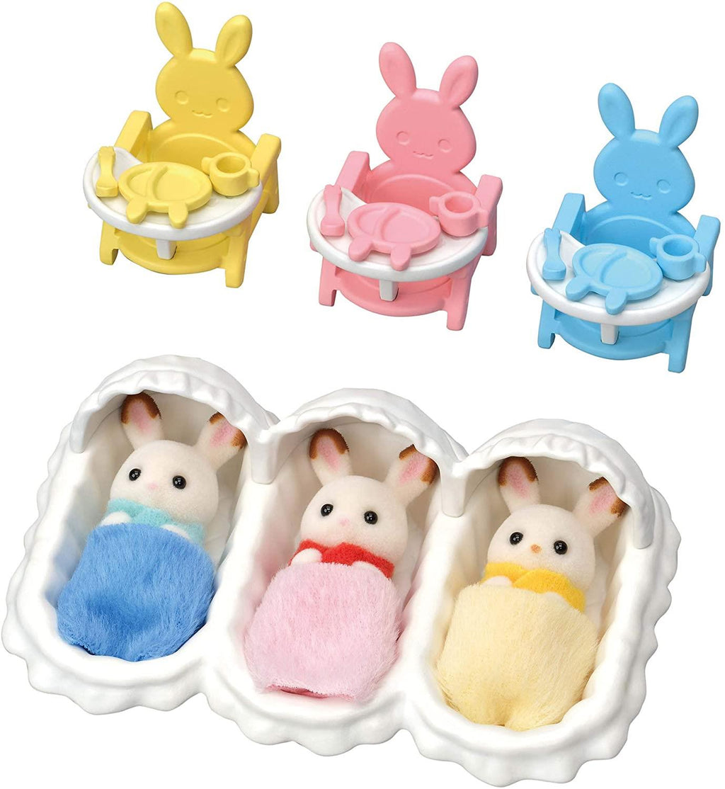 Sylvanian Families - Chocolate Rabbit Triplets Care Set