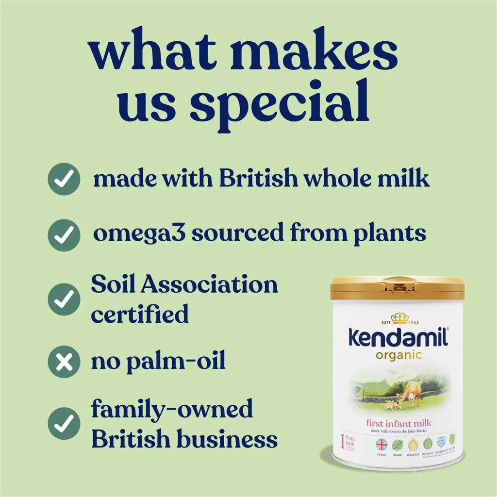 Kendamil Stage 1 Organic First Infant Milk Formula - from Birth 800g