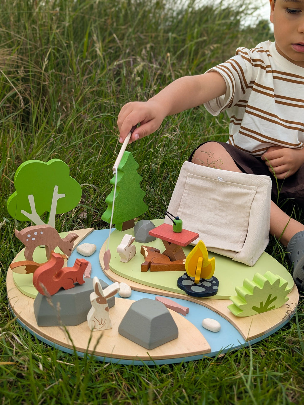 Wildlife Camping Wooden Playset