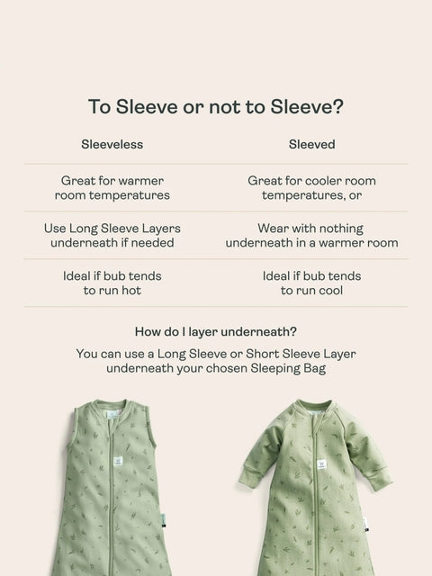 ergoPouch - Organic All Year Jersey Sleeping Bag - Sage - 1.0 TOG