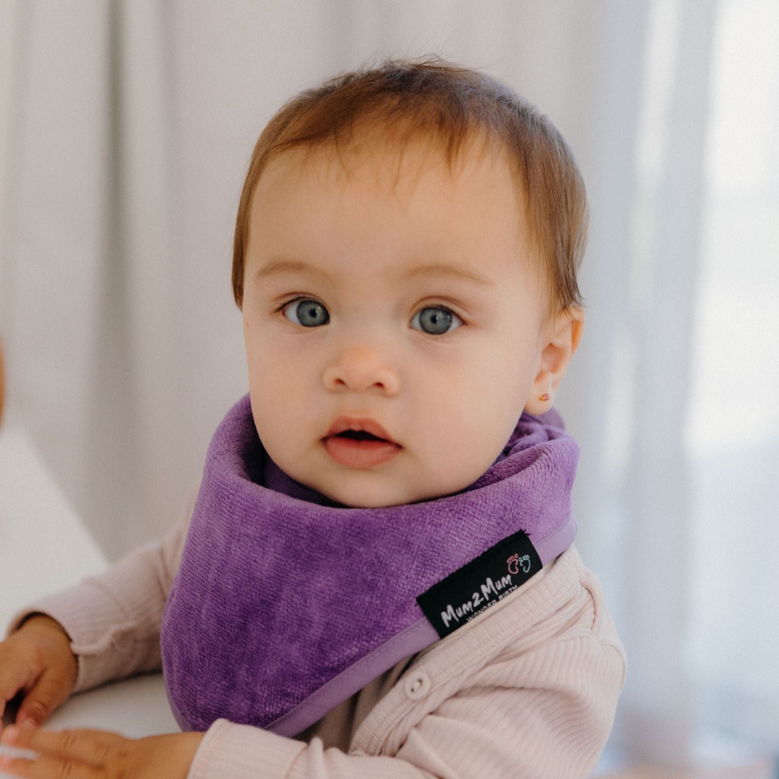 Mum 2 Mum Bandana Style Wonder Bib - Purple