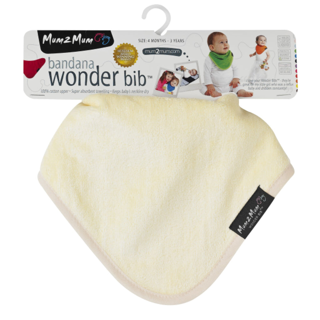 Mum 2 Mum Bandana Style Wonder Bib - Lemon Yellow