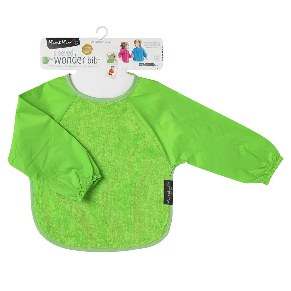 Mum 2 Mum Sleeved Wonder Bib - Lime Green
