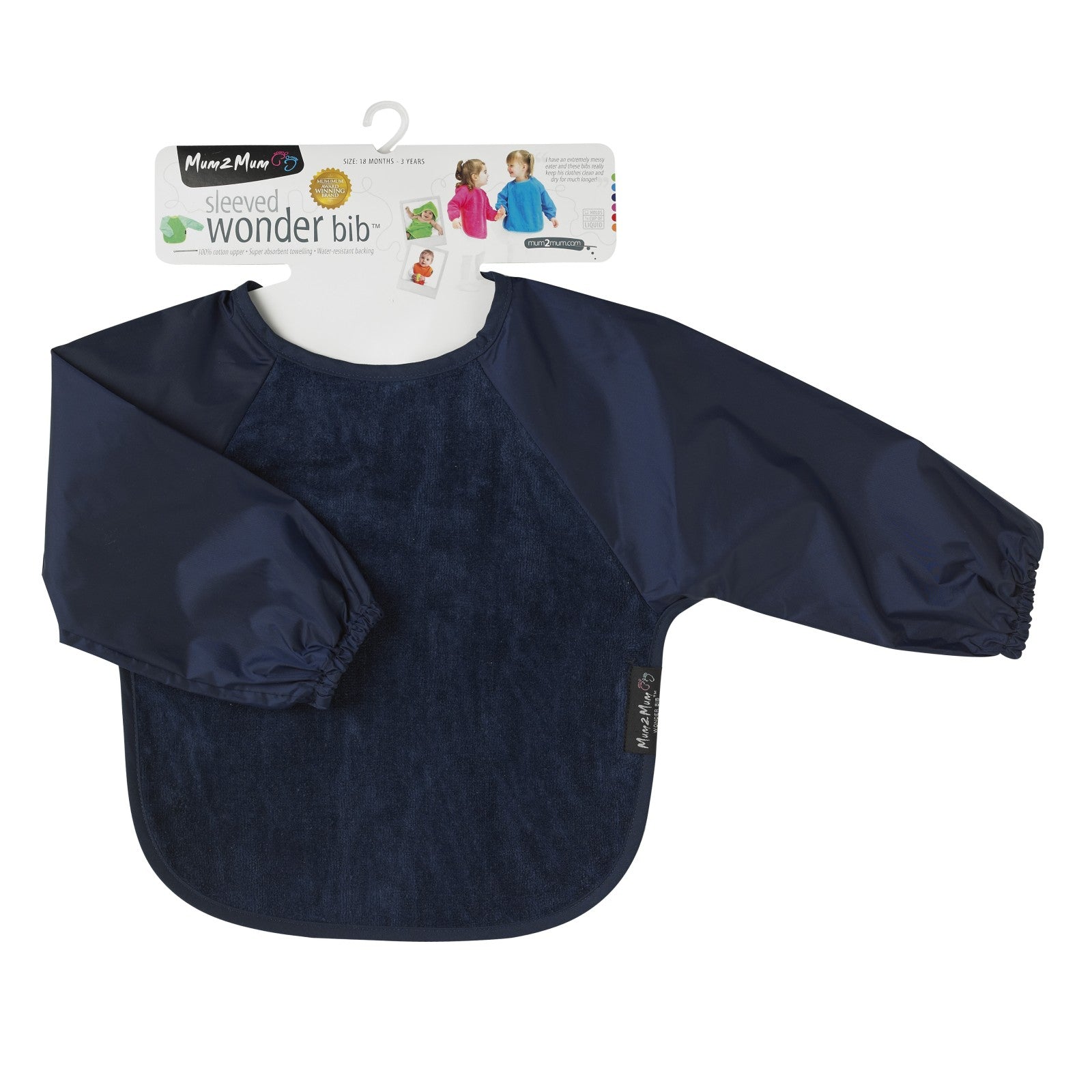 Babero Wonder con mangas Mum 2 Mum: dos tamaños, 15 colores