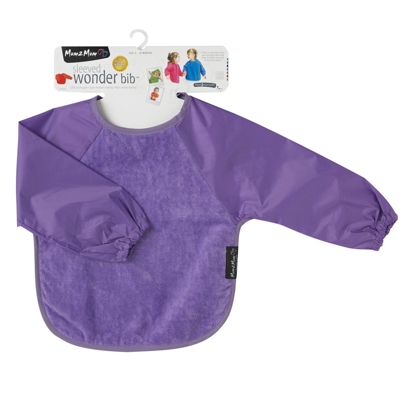 Mum 2 Mum Sleeved Wonder Bib - Purple