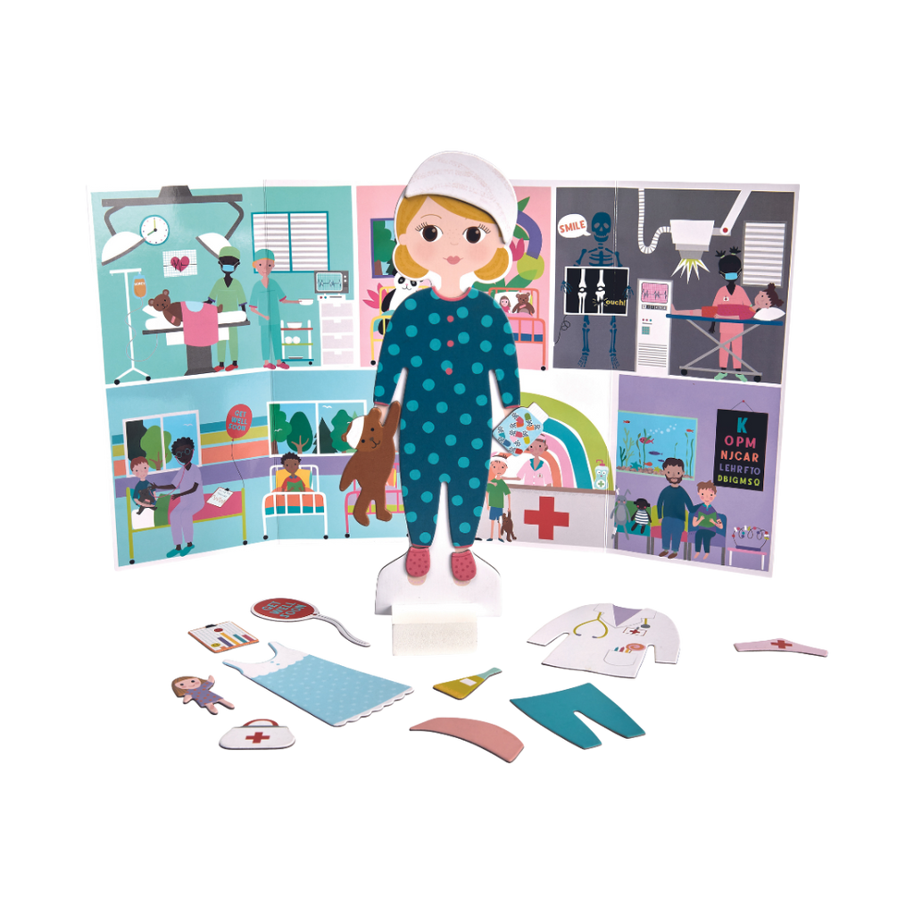 Wooden Magnetic Dress Up Doll - Hospital - Florence