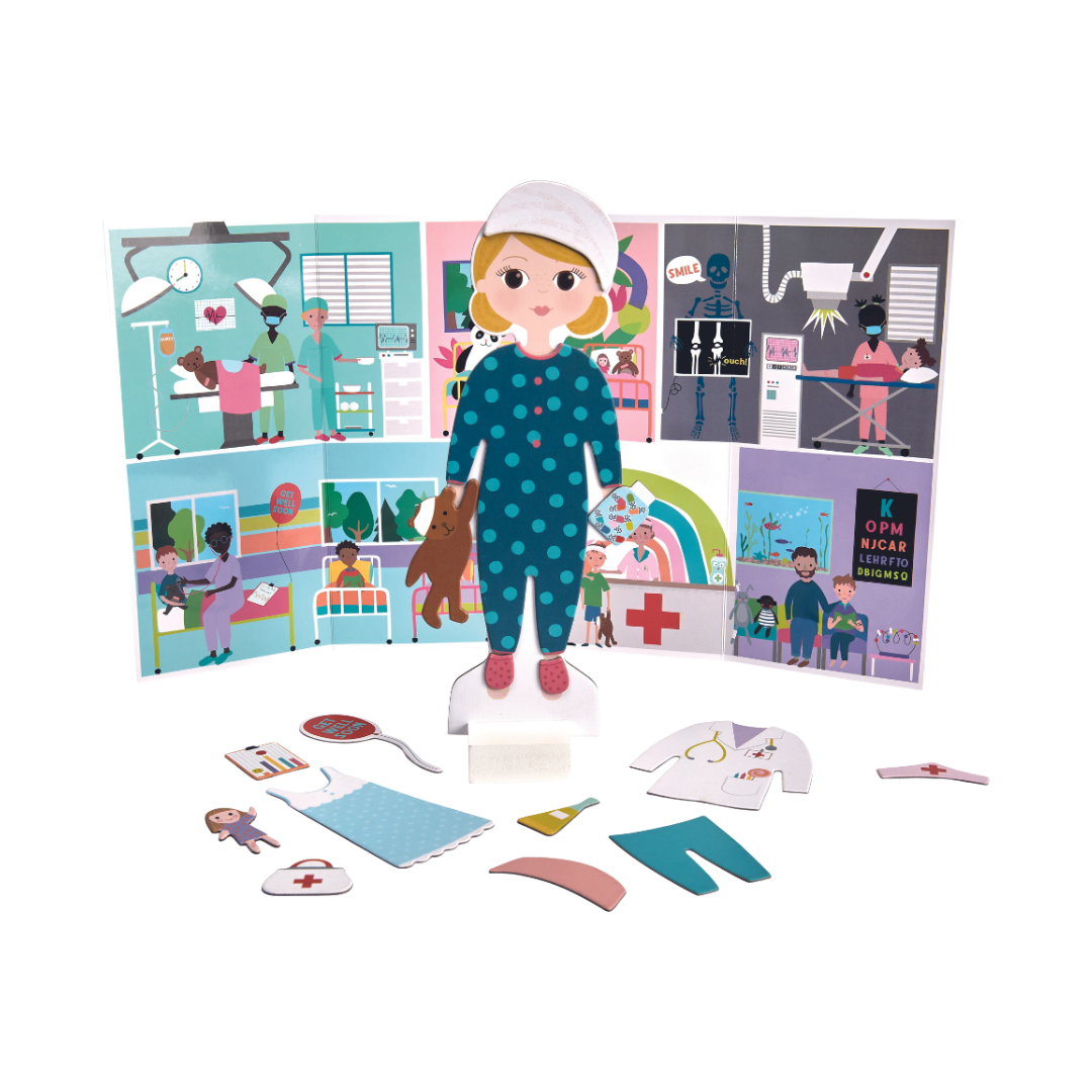 Wooden Magnetic Dress Up Doll - Hospital - Florence