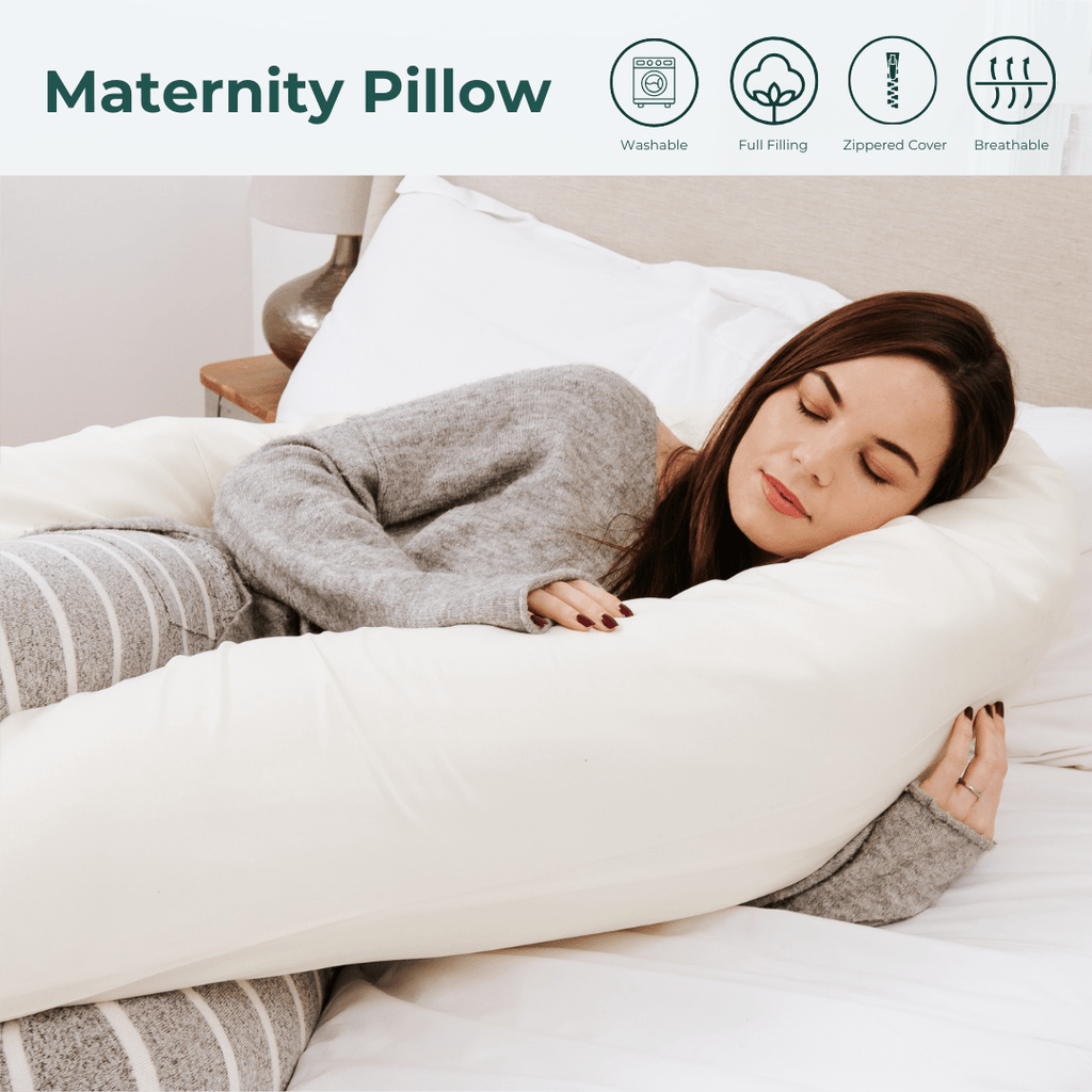 12 Ft Maternity Pillow And Case - Cream - Baby&More