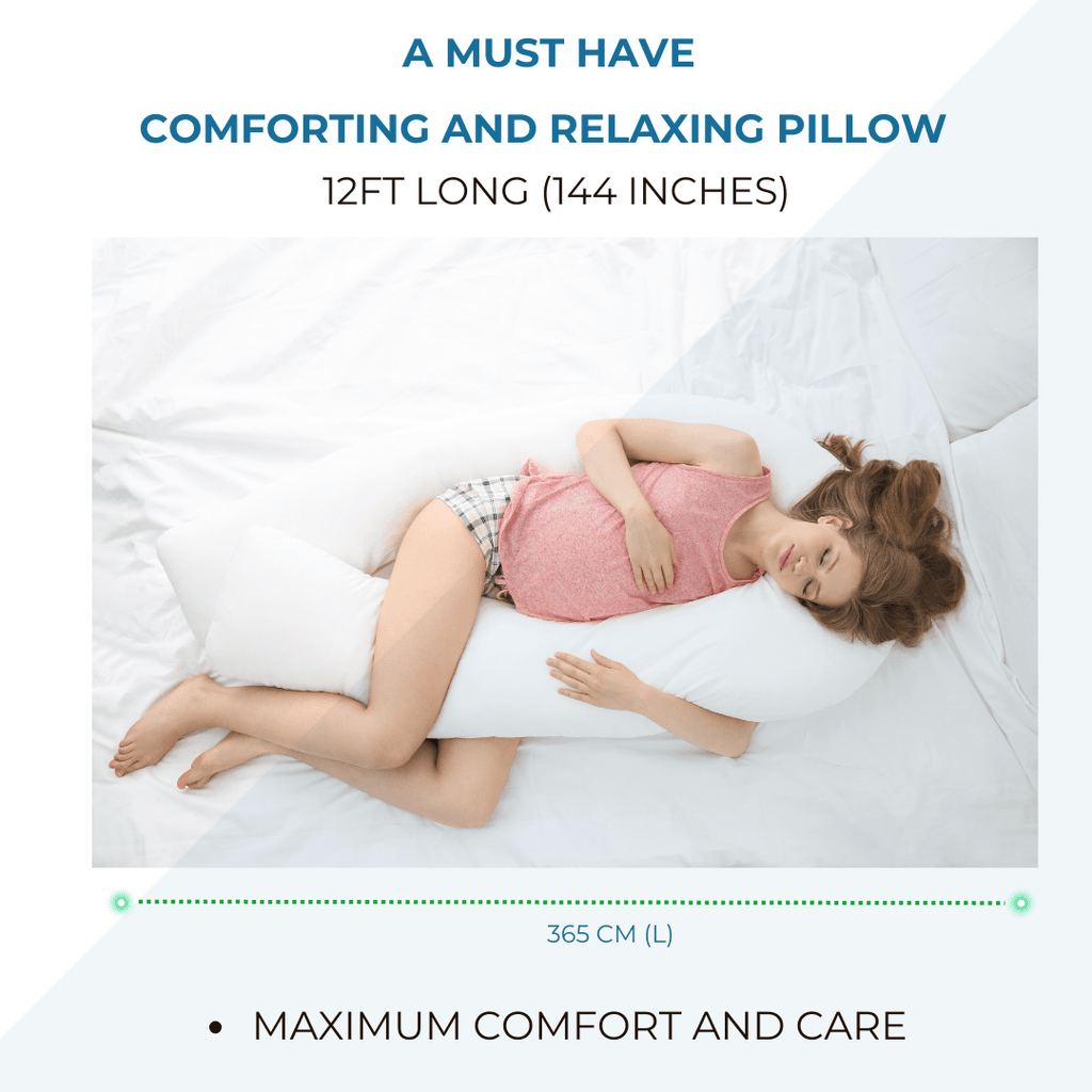 12 Ft Maternity Pillow And Case - White