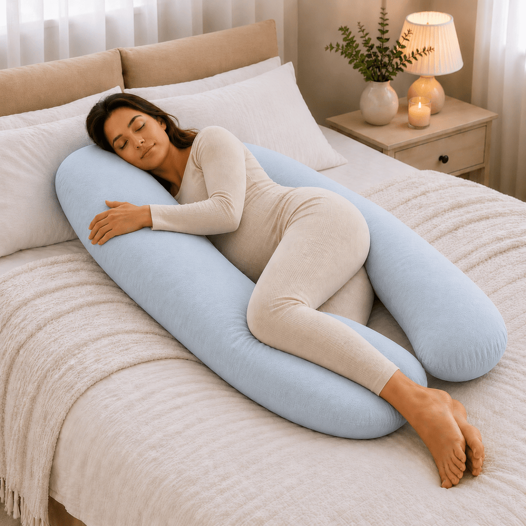 12 Ft Maternity Pillow And Case - Light Blue - Baby&More