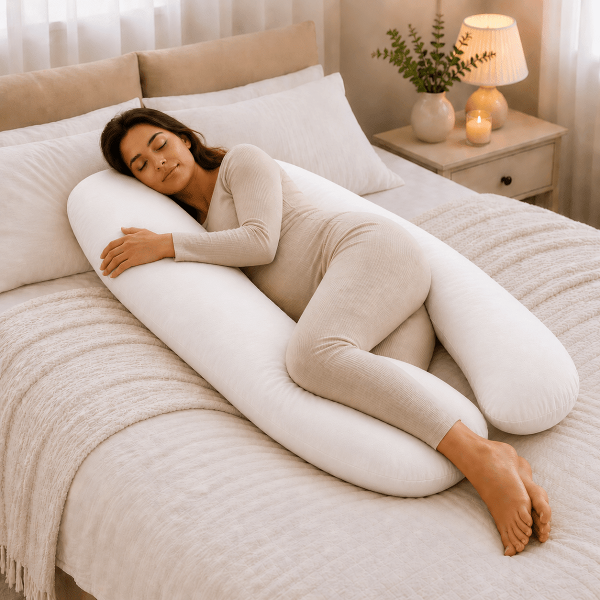12 Ft Maternity Pillow And Case - White - Baby&More