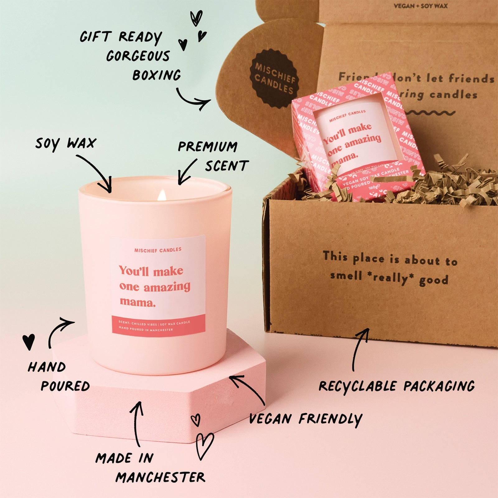 Glass Candle - One Amazing Mama