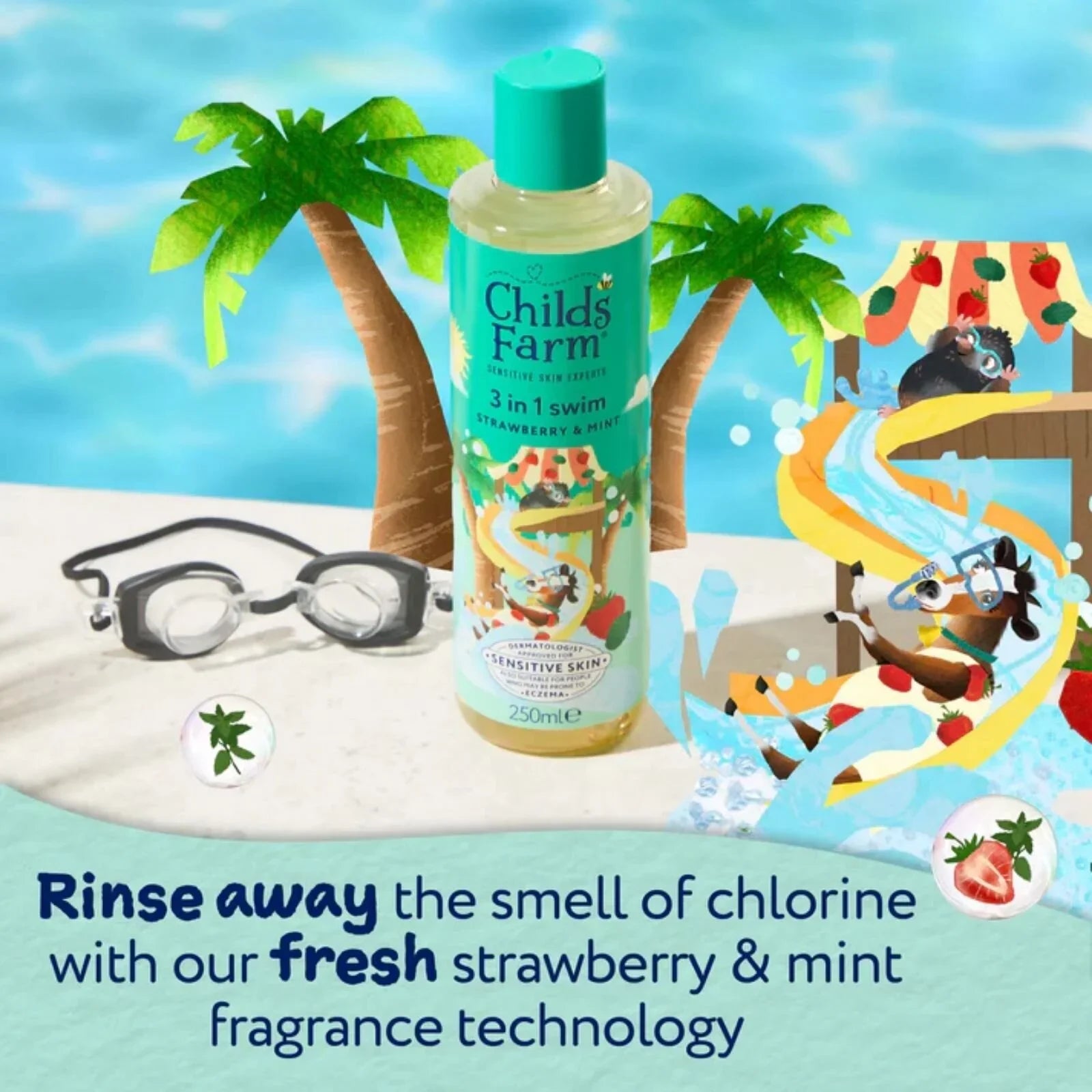 Childs Farm 3-in-1 Swim - Strawberry & Mint - 250ml