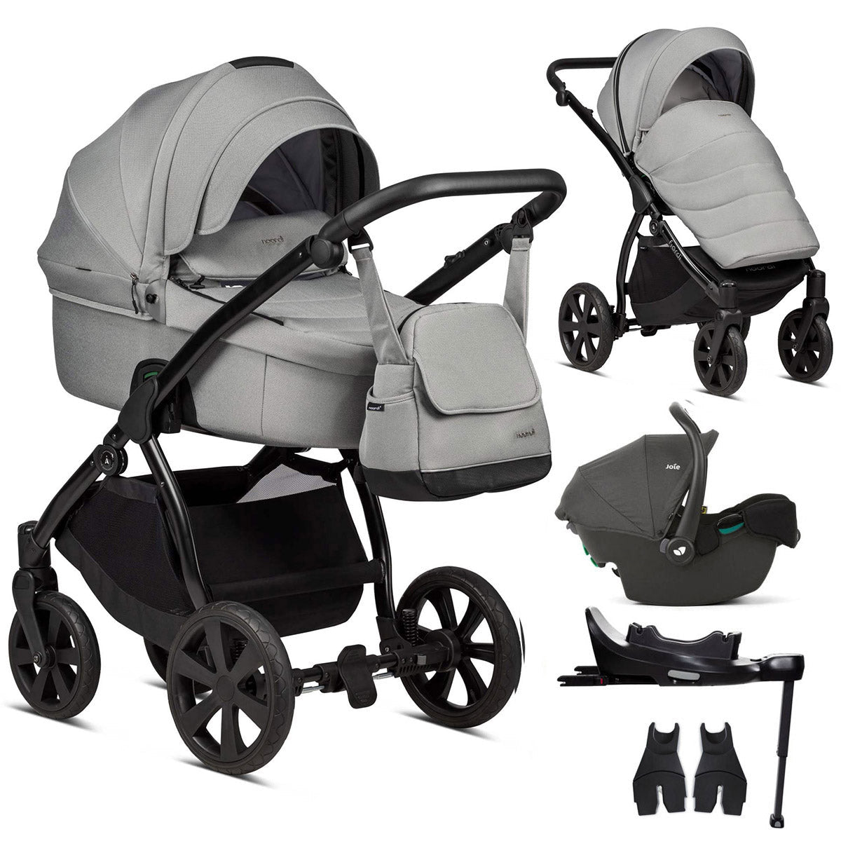 Noordi Fjordi V1 3in1 with Joie i-Snug 2 Car Seat - Grey