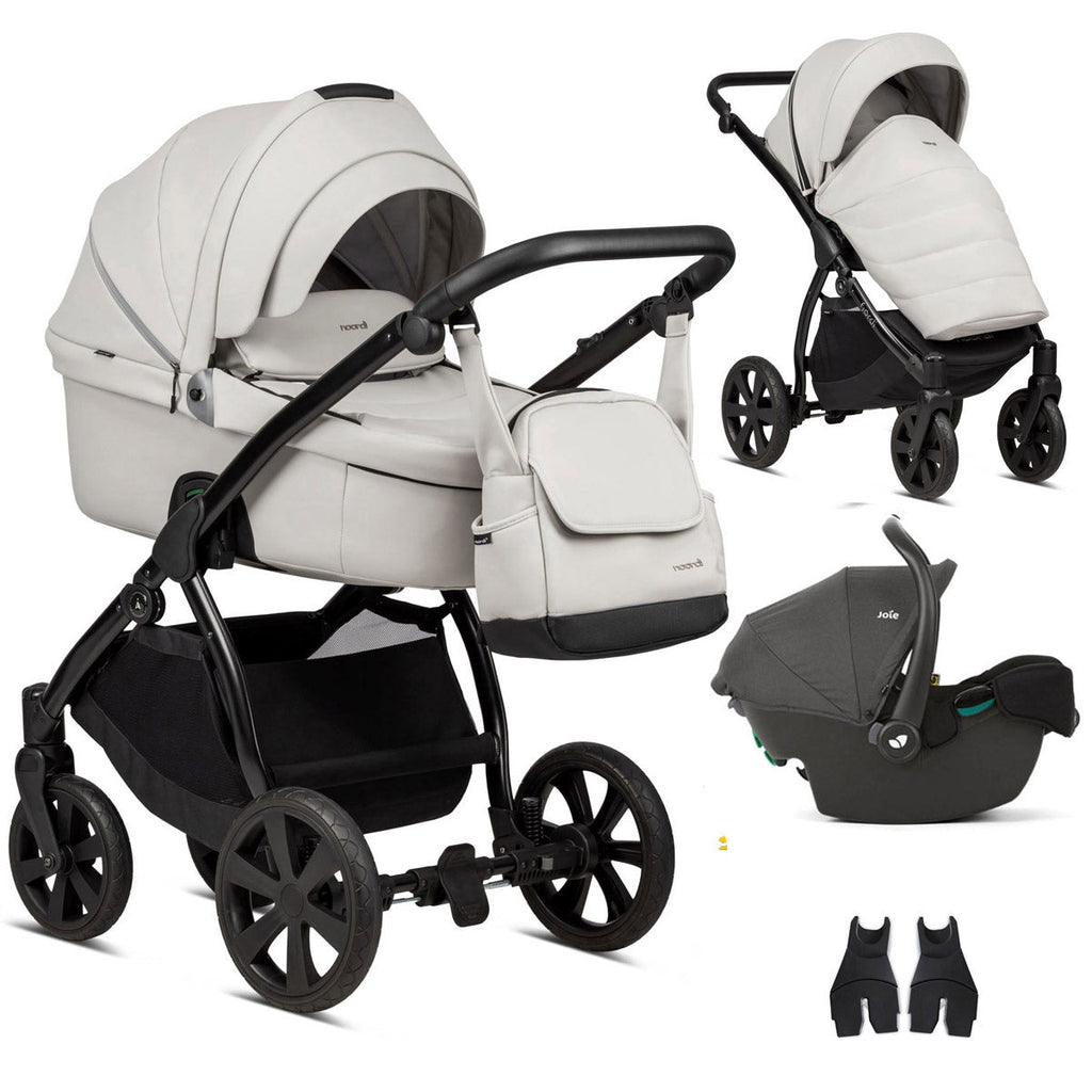 Noordi Fjordi V1 Leather 3in1 with Joie i-Snug 2 Car Seat - Cloud