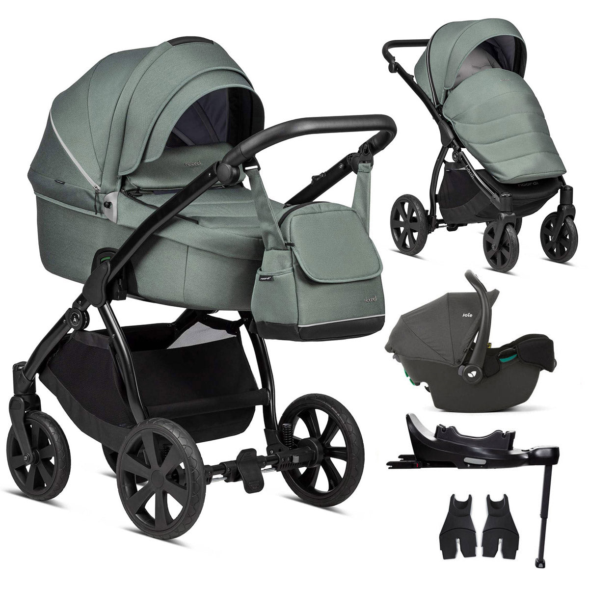 Noordi Fjordi V1 3in1 with Joie i-Snug 2 Car Seat - Fern