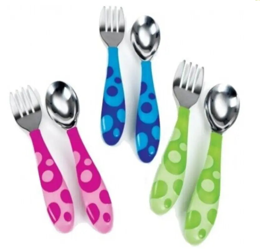 Munchkin Baby Fork and Spoon Cutlery Set - 12m+