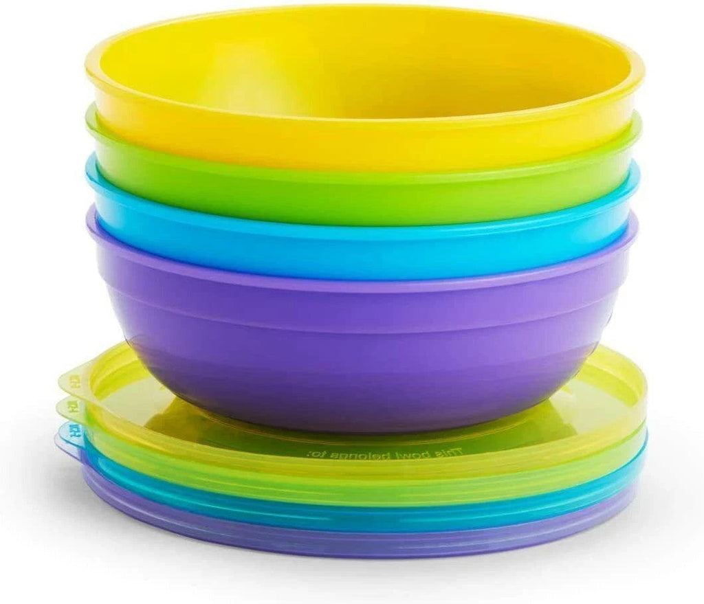 Munchkin Baby Feeding Dishes Food Bowls With Lids Love a Bowls - 10Pk + 2 Spoons