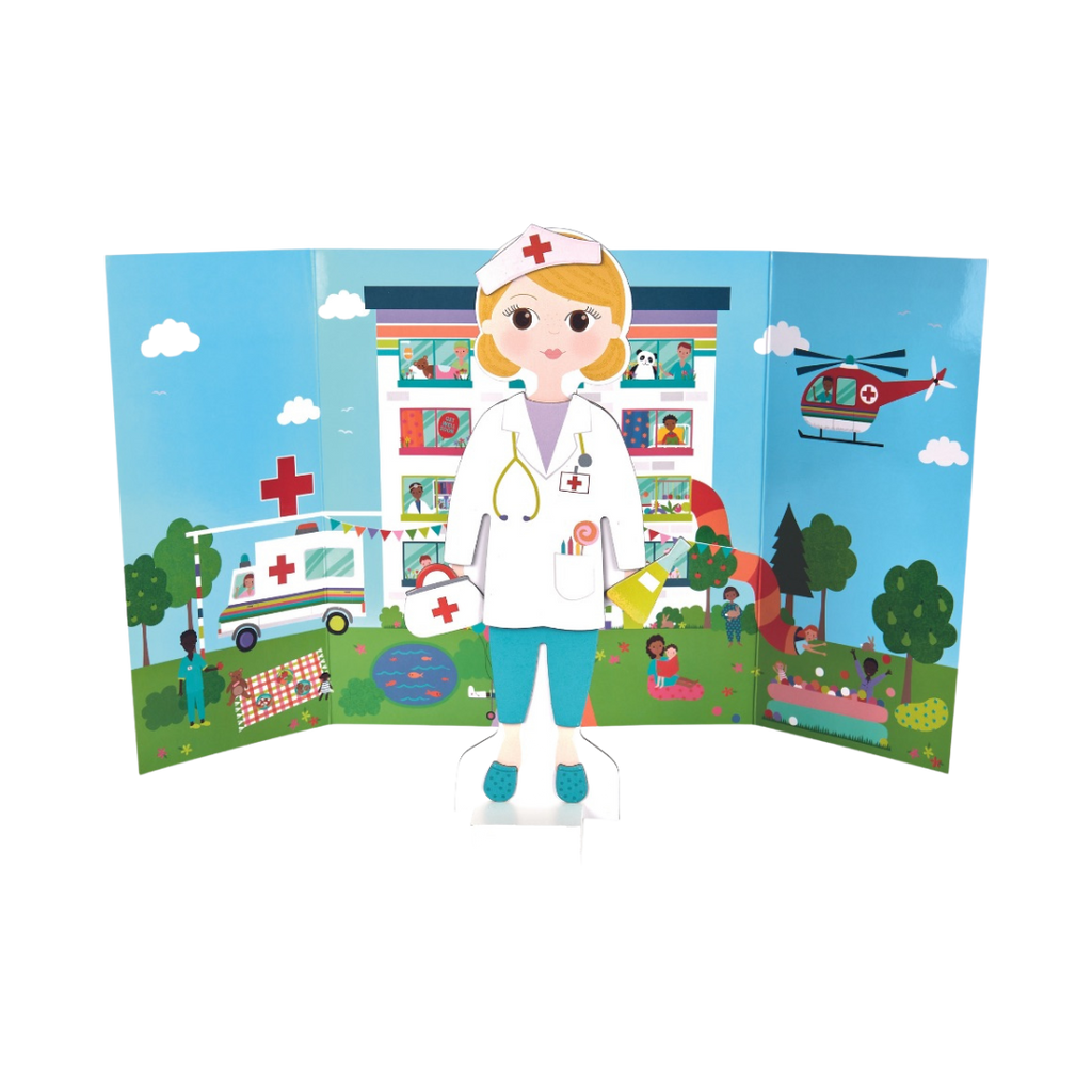 Wooden Magnetic Dress Up Doll - Hospital - Florence