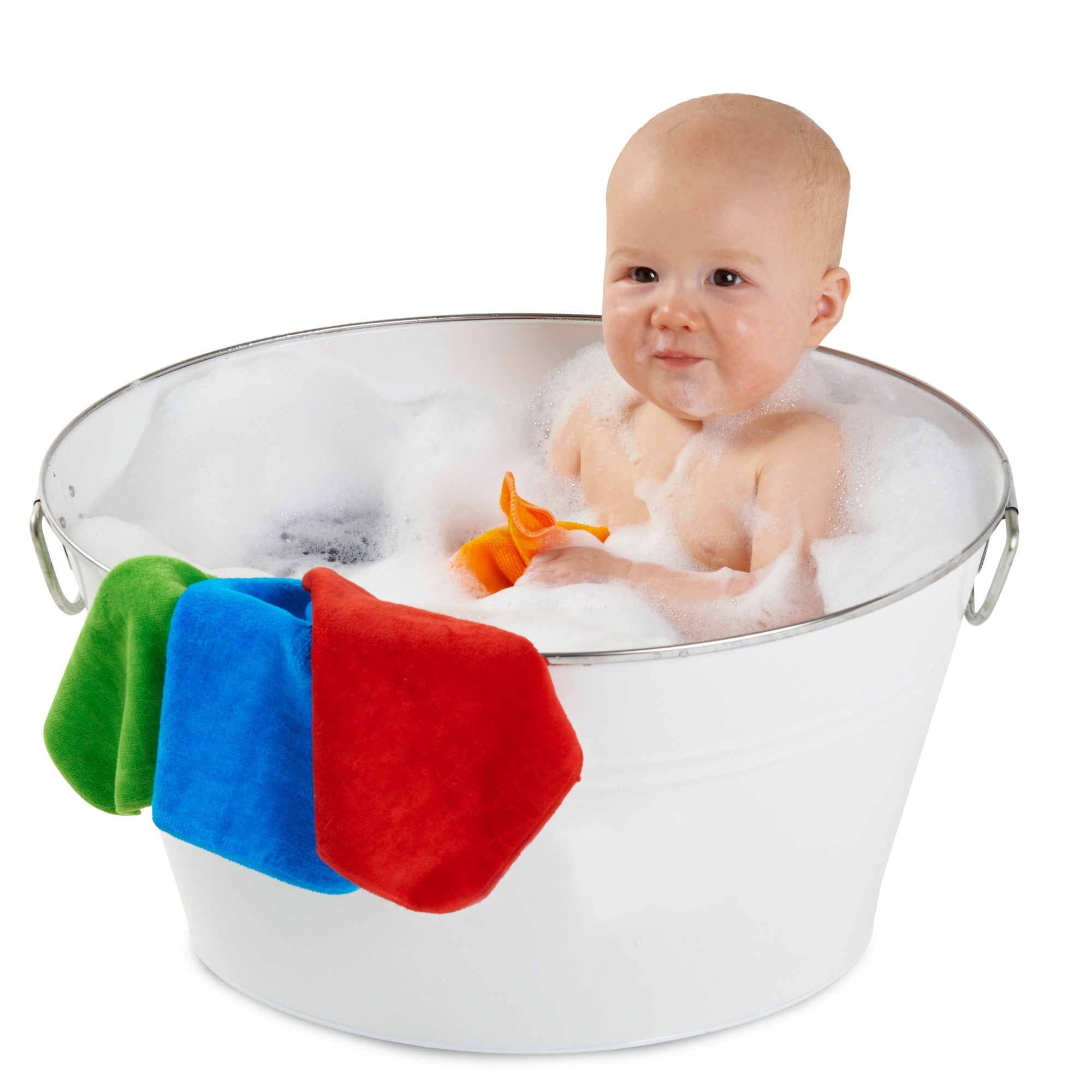 Cotton Facewashers / Reusable Wipes - 6 Pack - BRIGHTS