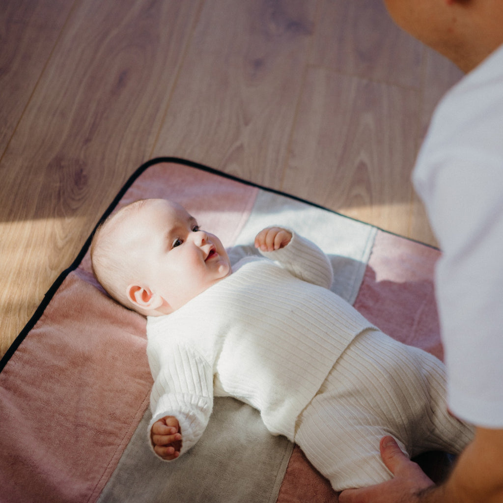 Mum 2 Mum Changing Mat / Playmat - Dusty Pink & Stone