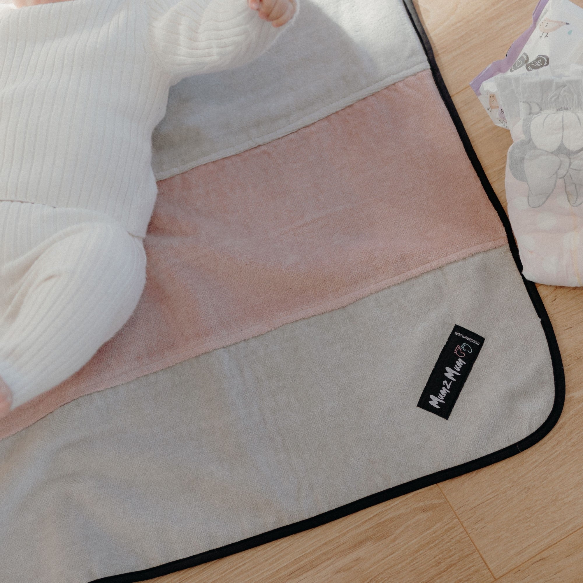Mum 2 Mum Changing Mat / Playmat - Dusty Pink & Stone