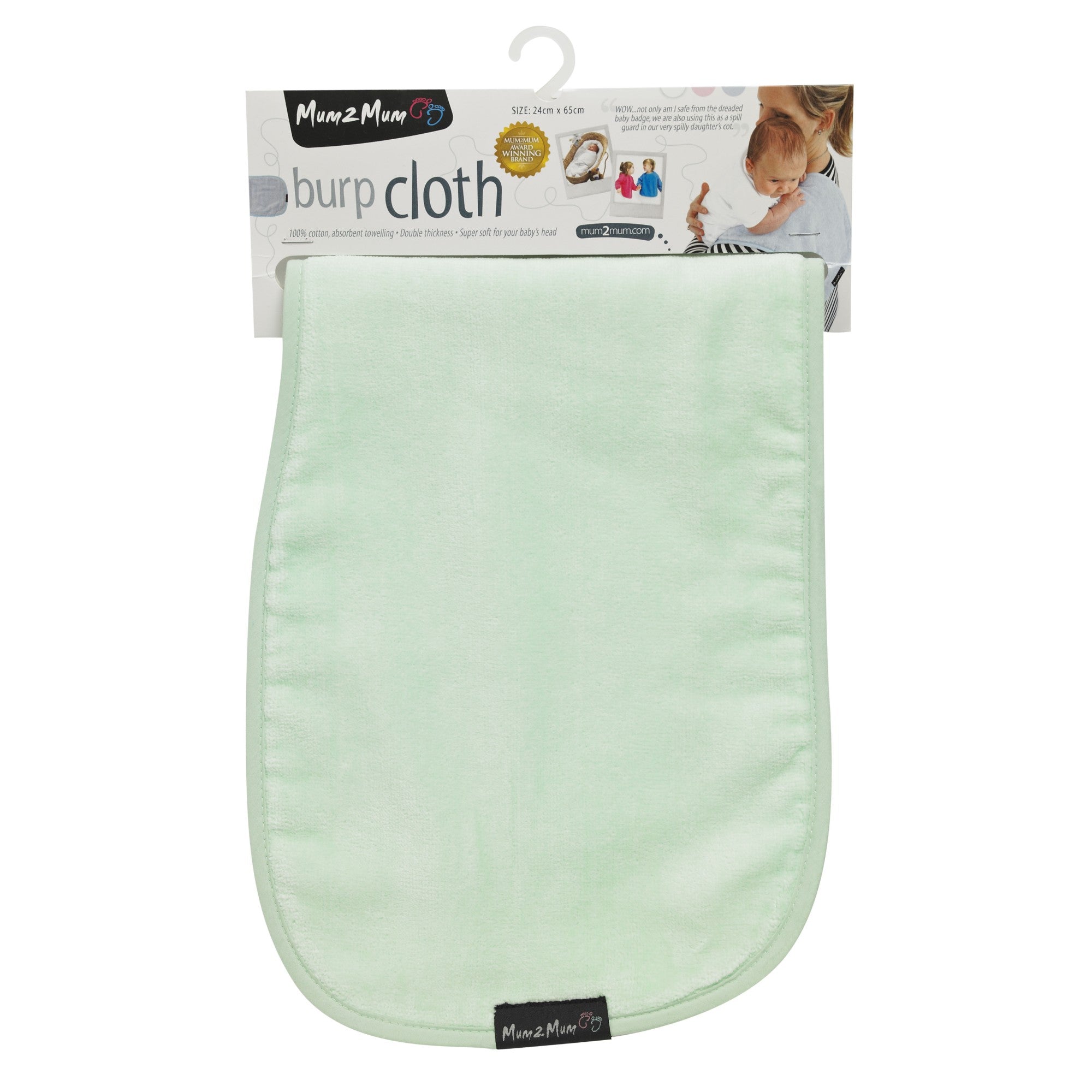 Mum 2 Mum Super Soft Burp Cloth - Mint Green