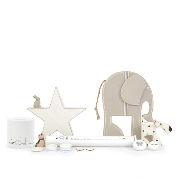 East of India Porcelain Holder for Baby Birth Certificate