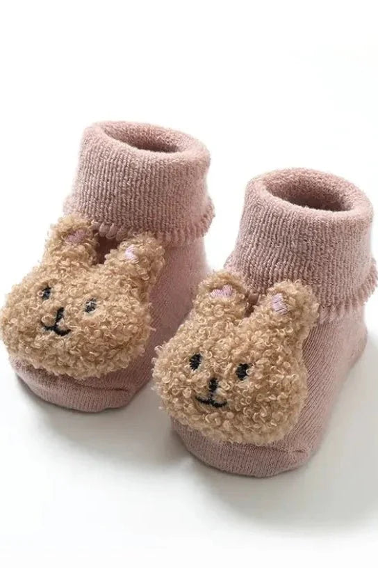 Cozy Crew Club - Boucle Teddy Slipper Socks For Little Feet