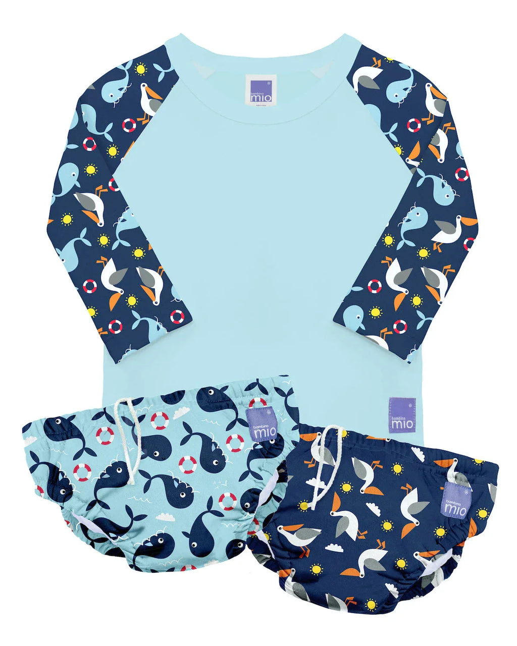 Reusable Swimming 3 Piece Set - 2 Nappies + Swim Rash Vest