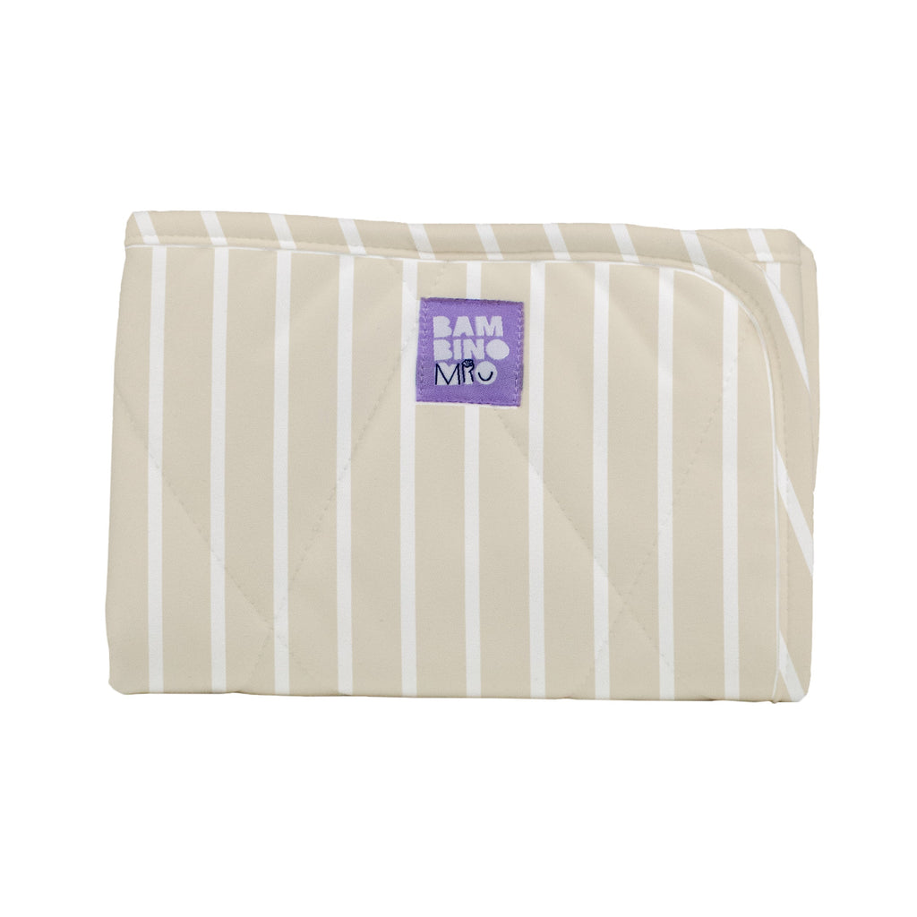 Bambino Mio On-The-Move Baby Changing Mat - Neutral Stripe