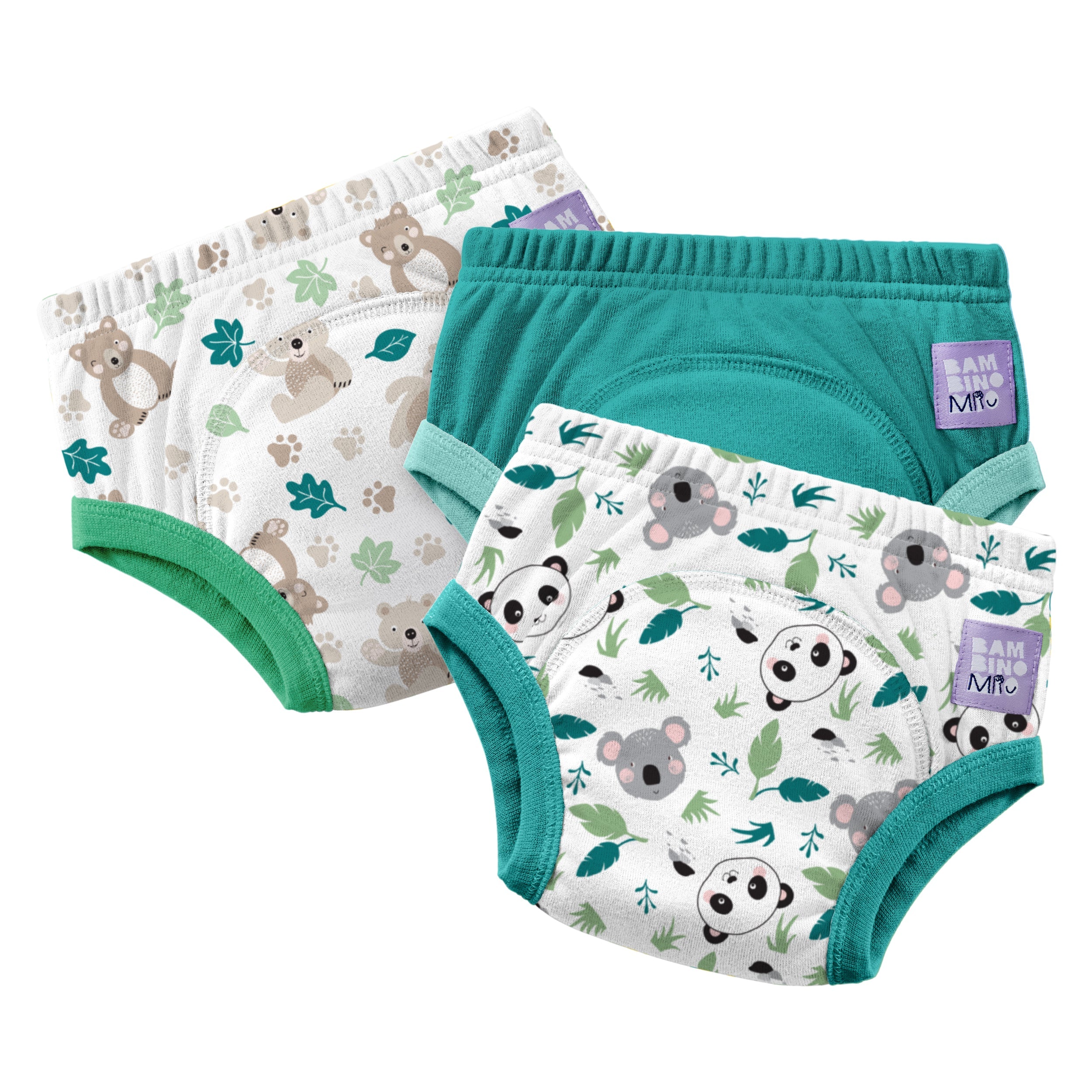 Bambino Mio 3 Pack Reusable Potty Training Pants - Beary Cute - Elite Design