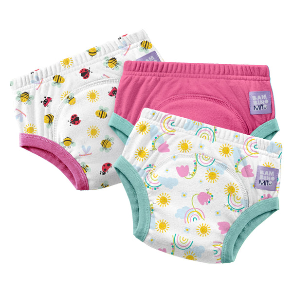 Bambino Mio 3 Pack Reusable Potty Training Pants - Garden Party - Elite Design