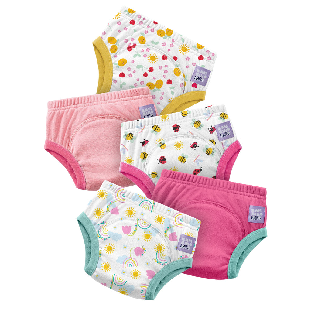 Bambino Mio Reusable Potty Training Pants - 5 Pack - Summer Smiles - Elite Design