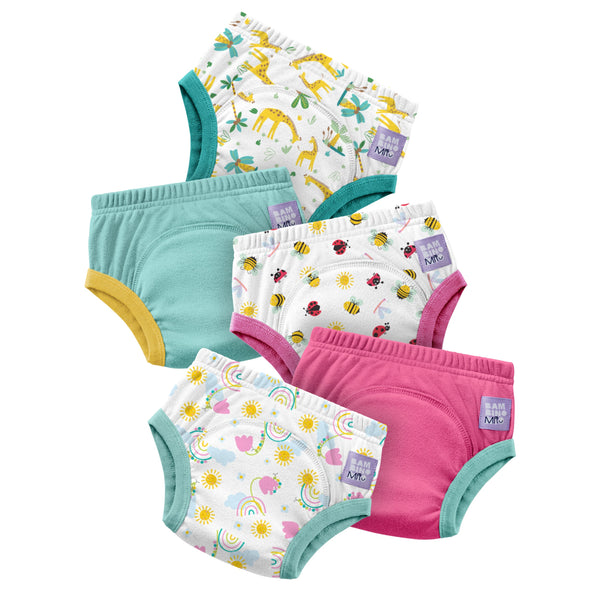 Bambino Mio 5 Pack Reusable Potty Training Pants - Garden Party - Elite Design